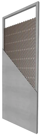 Render del modelo Puerta metálica