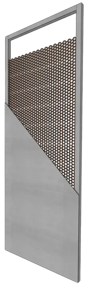 Render del modelo Puerta metálica